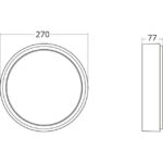 Applique murale LED ronde graphite 3000K, configuration visible, vue complémentaire 1