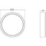 Applique LED ronde blanche 3000K Frame Maxi, finition Blanc RAL 9003, vue complémentaire 1