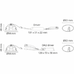 Spot encastrable LED blanc dimmable 7W, finition Blanc (RAL 9003), vue complémentaire 1