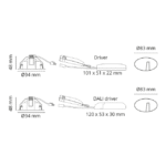 Spot encastrable LED noir dimmable, IP44/IP20, vue complémentaire 2