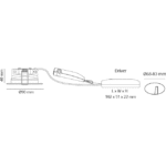 Spot encastrable LED orientable noir 6W 3000K IP44 905240 – Image 2