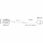 Spot encastrable LED orientable noir 3000K 902525 – Image 2