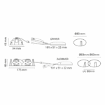 Spot encastrable LED carré noir 8W 3000K 902588 – Image 3