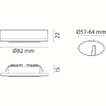 Spot LED encastrable blanc mat 2,4W 2700K 24V, finition Blanc RAL 9003, vue complémentaire 1