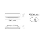 Spot LED encastrable blanc mat 2,4W 2700K 24V, finition Blanc RAL 9003, vue complémentaire 2