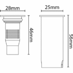 Spot encastrable sol LED 24V 3000K, 300 mA, vue complémentaire 1