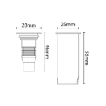 Spot encastrable sol LED 24V 3000K, 300 mA, vue complémentaire 2