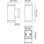 Applique murale extérieure graphite GU10 IP54 623692 – Image 2