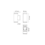 Applique murale extérieure graphite GU10 IP54 623692 – Image 3