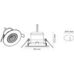 Spot encastrable LED orientable noir 4W 3000K 907020 – Image 2