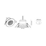 Spot encastrable orientable noir mat LED 4W 3000K 907015 – Image 2