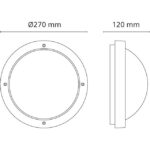 Applique murale ronde extérieure E27 IP65 noir 614570 – Image 2