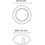Anneau encastrable blanc mat diamètre 133 mm, en acier, vue complémentaire 1