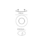 Anneau d'encastrement 180 mm blanc mat, en acier, vue complémentaire 2