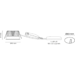 Spot encastré LED blanc 9W 3000K IRC 95, finition Blanc (RAL 9003), vue complémentaire 1
