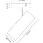 Spot plafond orientable noir 2700K variateur, finition Noir RAL 9004, vue complémentaire 1