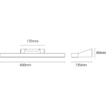 Applique salle de bain LED blanche dimmable 15W 3000K, finition Blanc mat RAL 9003, vue complémentaire 1