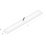 Réglette LED blanche 32W 3000K IP44 Wave 111270 – Image 2