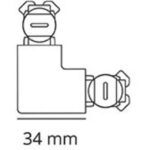 Connecteur L noir pour rail lumineux 230V Zip, configuration visible, vue complémentaire 1