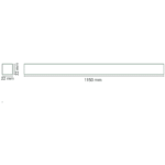 Rail d'éclairage 230V Zip 1,15 m blanc mat, configuration visible, vue complémentaire 1