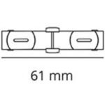 Connecteur droit rail lumineux noir, vue complémentaire 1