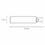 Embout conducteur rail Zip Slim blanc, vue complémentaire 2
