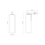 Spot sur rail LED noir 3000K, finition Noir RAL 9004, vue complémentaire 2