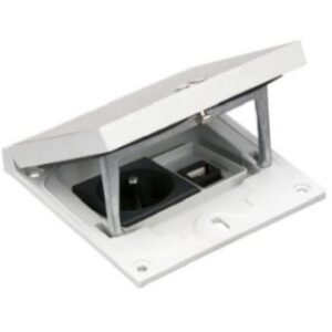 SIMON - Support de mécanisme composé d'un couvercle en acier inoxydable et porte-module - KFH126U/72