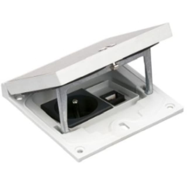 SIMON - Support de mécanisme composé d'un couvercle en acier inoxydable et porte-module - KFH126U/72