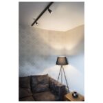 Spot sur rail monophasé GU10 noir orientable, montage Rail monophasé 230 V, vue complémentaire 1