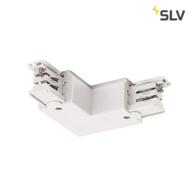 SLV Belgium - Connecteur L pour rail triphasé S-track terre indoore blanc signal. - 1001385