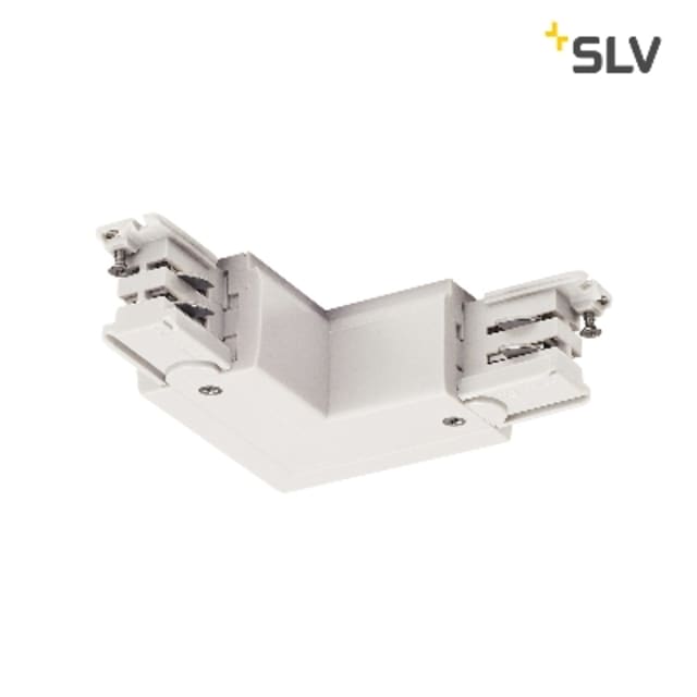 SLV Belgium - Connecteur L pour rail triphasé S-track terre outdoore blanc signal. - 1001386
