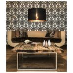 Abat-jour rond Ø45 cm noir cuivre textile, vue complémentaire 8