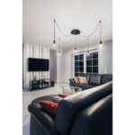 Crochet de plafond pour suspension décentrée noir, en aluminium, vue complémentaire 1