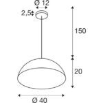 Suspension M noir mat et or E27, 220...240 V, vue complémentaire 4