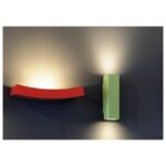 Applique murale en plâtre blanc R7s 102 Curve, IP20, vue complémentaire 10