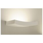 Applique murale en plâtre blanc R7s 102 Curve, IP20, vue complémentaire 7