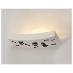 Applique murale en plâtre blanc R7s 102 Curve, IP20, vue complémentaire 8