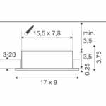 Plafonnier encastré carré blanc GU10 155, 220...240 V, vue complémentaire 5