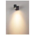 Applique murale extérieure orientable GU10 IP55 anthracite, configuration visible, vue complémentaire 2