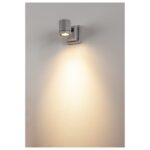 Applique extérieure orientable GU10 IP55 gris argent, configuration visible, vue complémentaire 3