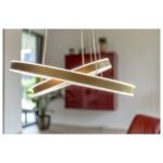 Suspension LED anneaux double émission lumineuse, configuration visible, vue complémentaire 3