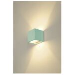 Applique murale cube en plâtre blanc G9, dimensions 11,5 x 11,5 x 11,5 cm, vue complémentaire 16