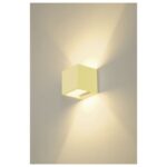 Applique murale cube en plâtre blanc G9, dimensions 11,5 x 11,5 x 11,5 cm, vue complémentaire 17