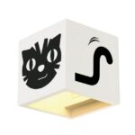 Applique murale cube en plâtre blanc G9, dimensions 11,5 x 11,5 x 11,5 cm, vue complémentaire 4