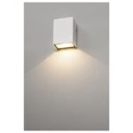 Applique murale extérieure carrée LED blanc chaud, configuration visible, vue complémentaire 1