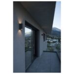 Applique murale LED extérieure anthracite IP44, en Aluminium / verre, vue complémentaire 2