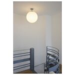 Suspension boule E27 gris argent et blanc 50 cm, finition Gris argent / blanc, vue complémentaire 4