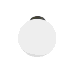 Plafonnier rond 30 noir E27 verre opale, 220...240 V, vue complémentaire 1