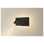 Applique liseuse LED noire USB droite Somnila, dimensions 28 x 16 x 7 cm, vue complémentaire 3